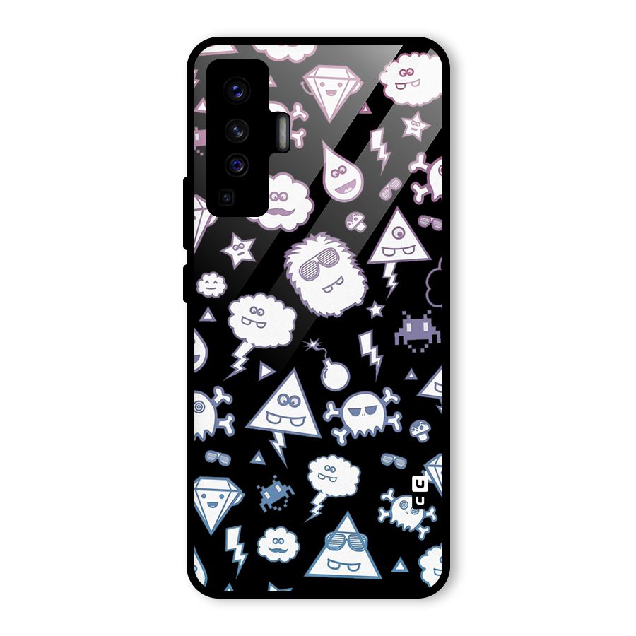 Funny Faces Glass Back Case for Vivo X50