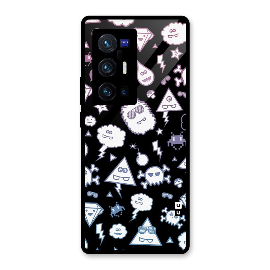 Funny Faces Glass Back Case for Vivo X70 Pro Plus