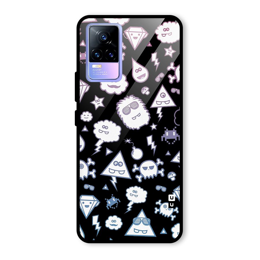 Funny Faces Glass Back Case for Vivo Y73