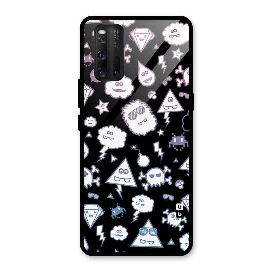 Funny Faces Glass Back Case for Vivo iQOO 3