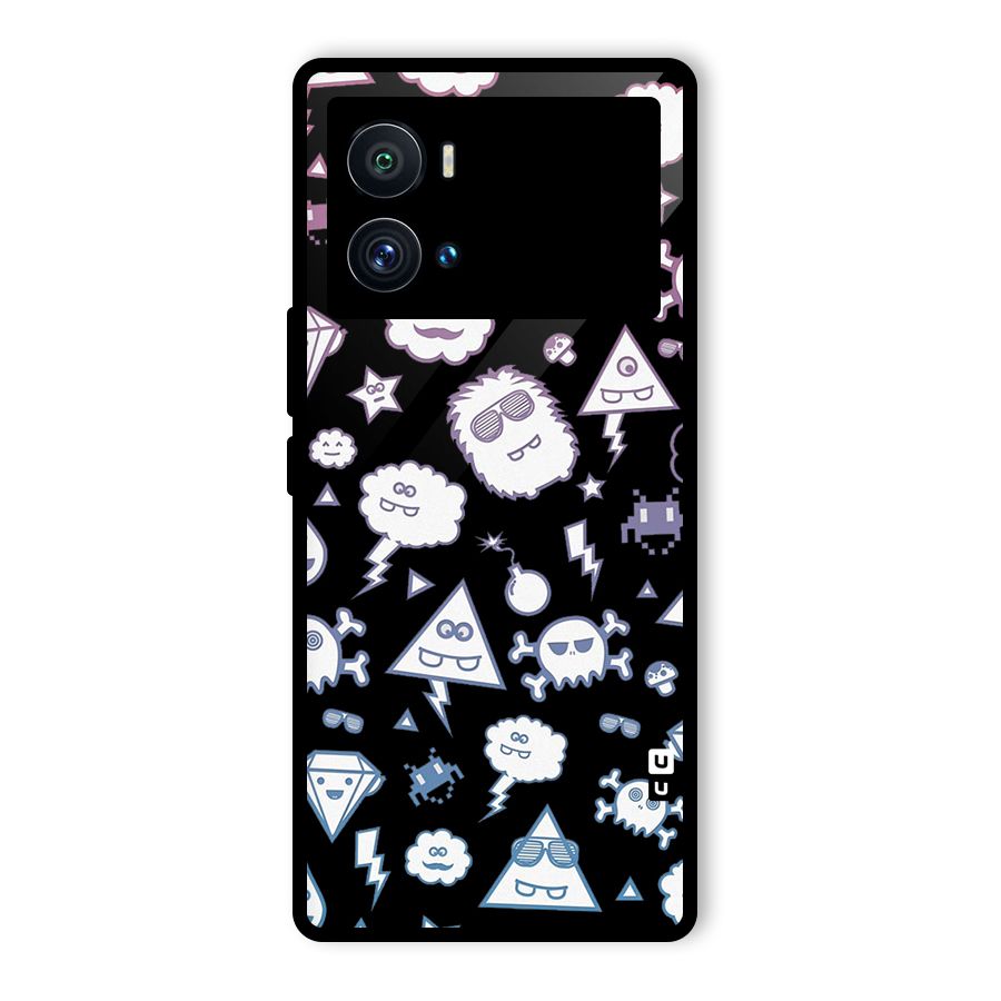 Funny Faces Glass Back Case for Vivo iQOO 9 Pro