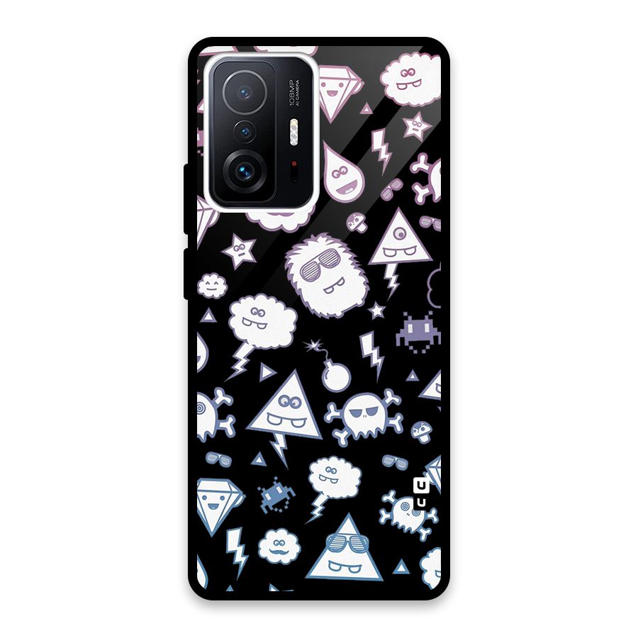 Funny Faces Glass Back Case for Xiaomi 11T Pro