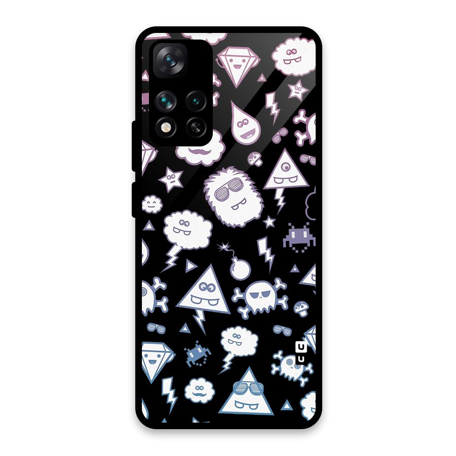 Funny Faces Glass Back Case for Xiaomi 11i HyperCharge 5G