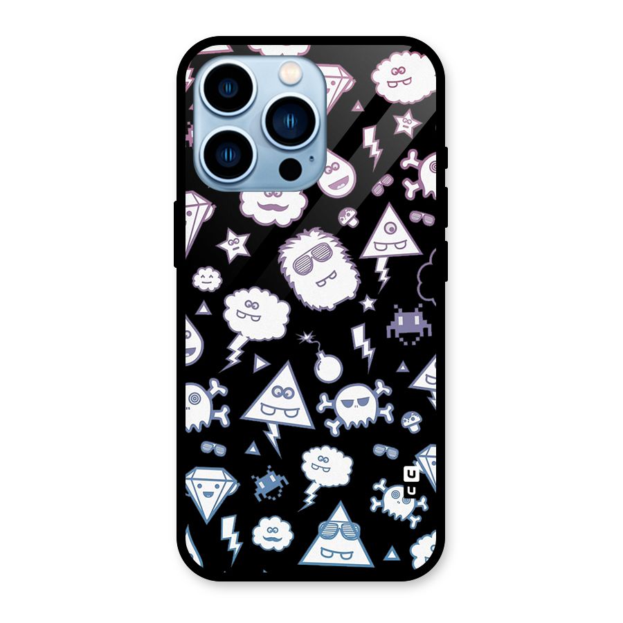 Funny Faces Glass Back Case for iPhone 13 Pro