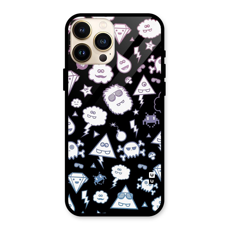Funny Faces Glass Back Case for iPhone 13 Pro Max