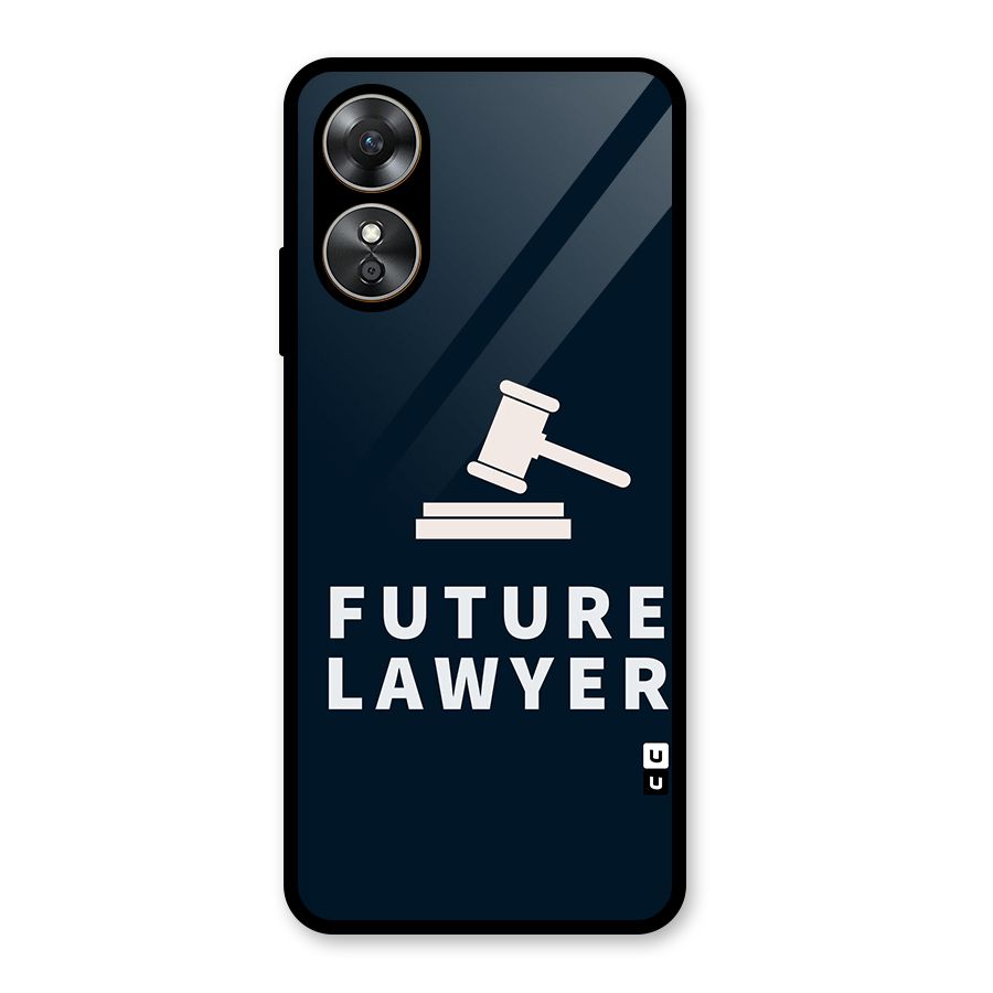 Future Lawyer Glass Back Case for Oppo A17