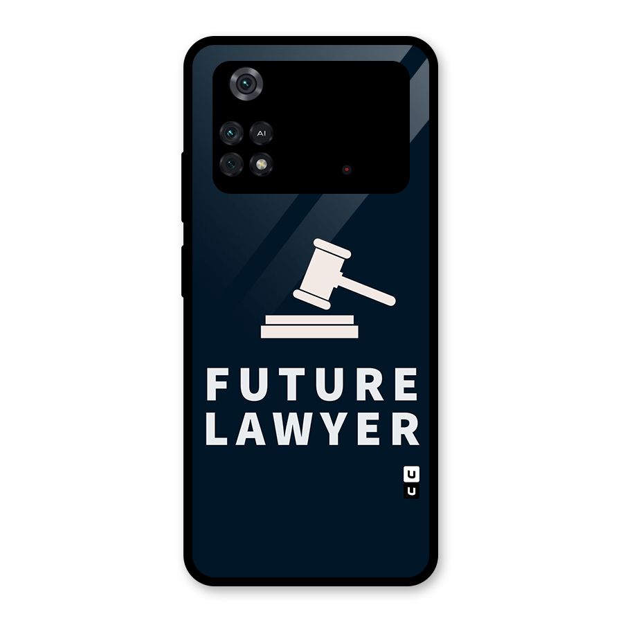 Future Lawyer Glass Back Case for Poco M4 Pro 4G