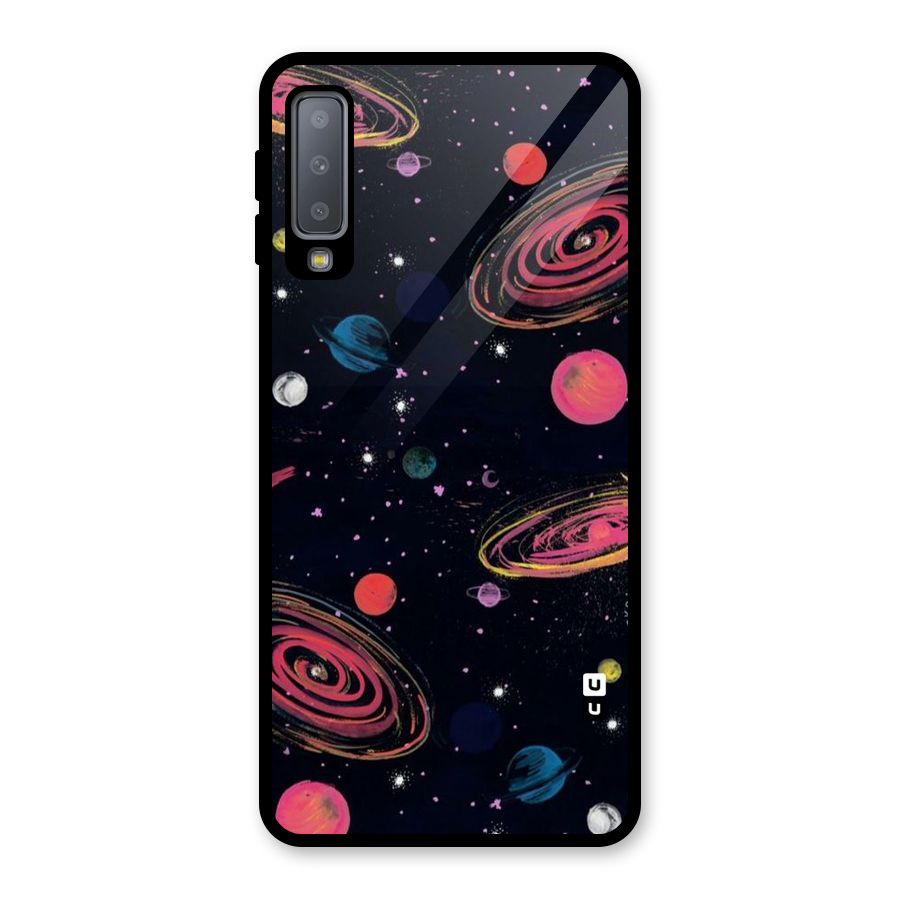 Galaxy Beauty Glass Back Case for Galaxy A7 (2018)