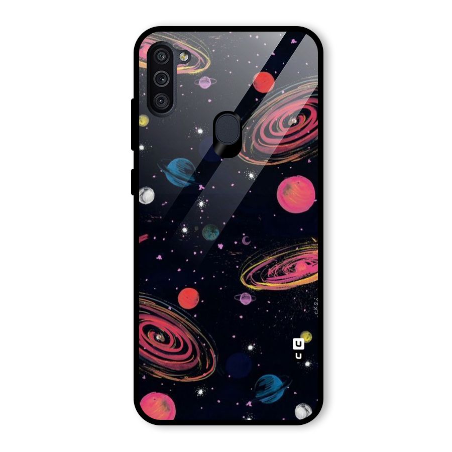 Galaxy Beauty Glass Back Case for Galaxy M11