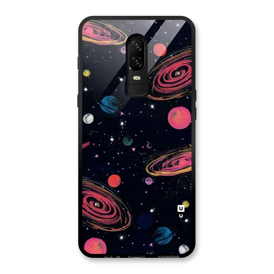 Galaxy Beauty Glass Back Case for OnePlus 6