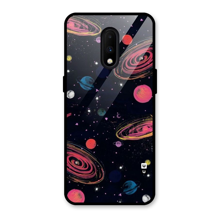 Galaxy Beauty Glass Back Case for OnePlus 7