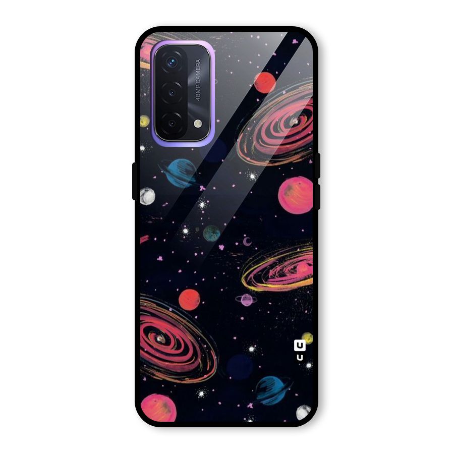 Galaxy Beauty Glass Back Case for Oppo A74 5G