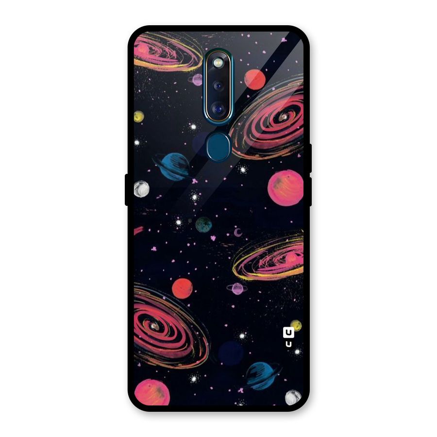 Galaxy Beauty Glass Back Case for Oppo F11 Pro