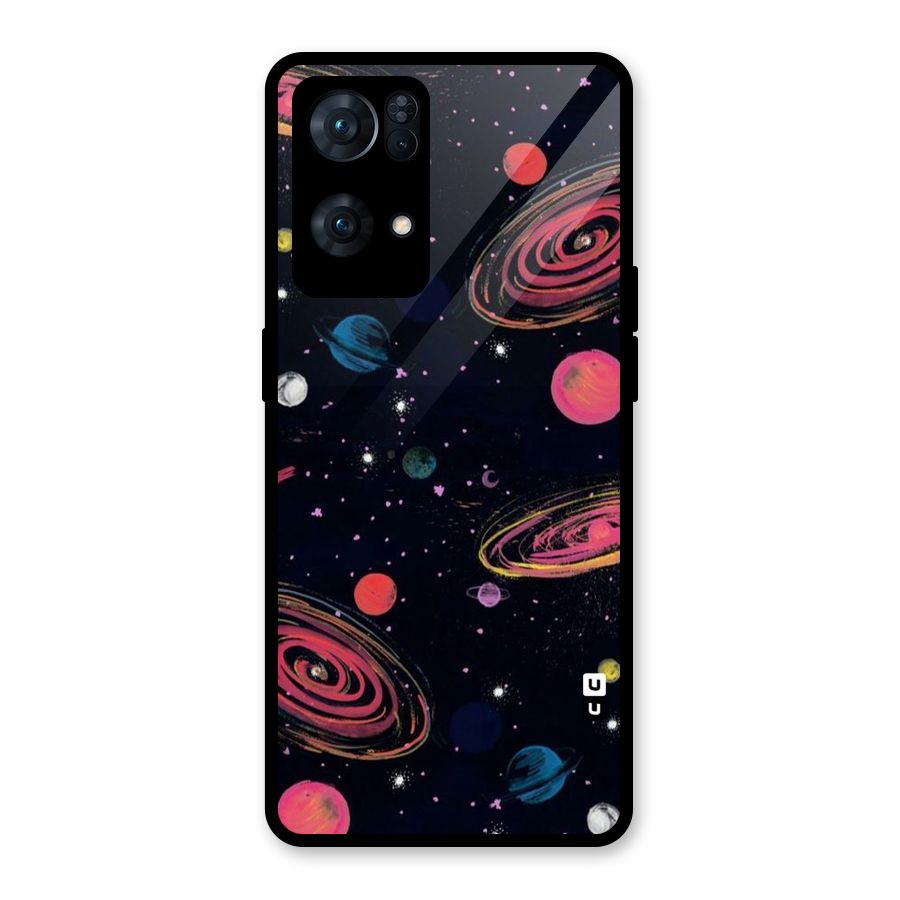 Galaxy Beauty Glass Back Case for Oppo Reno7 Pro 5G