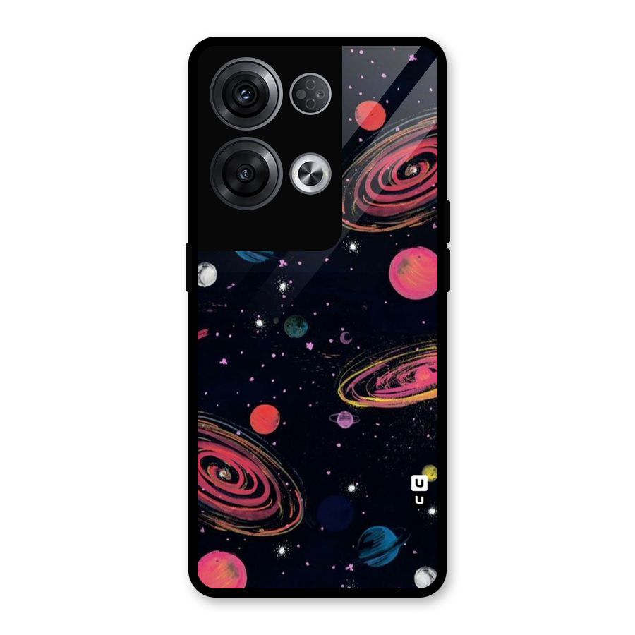 Galaxy Beauty Glass Back Case for Oppo Reno8 Pro 5G