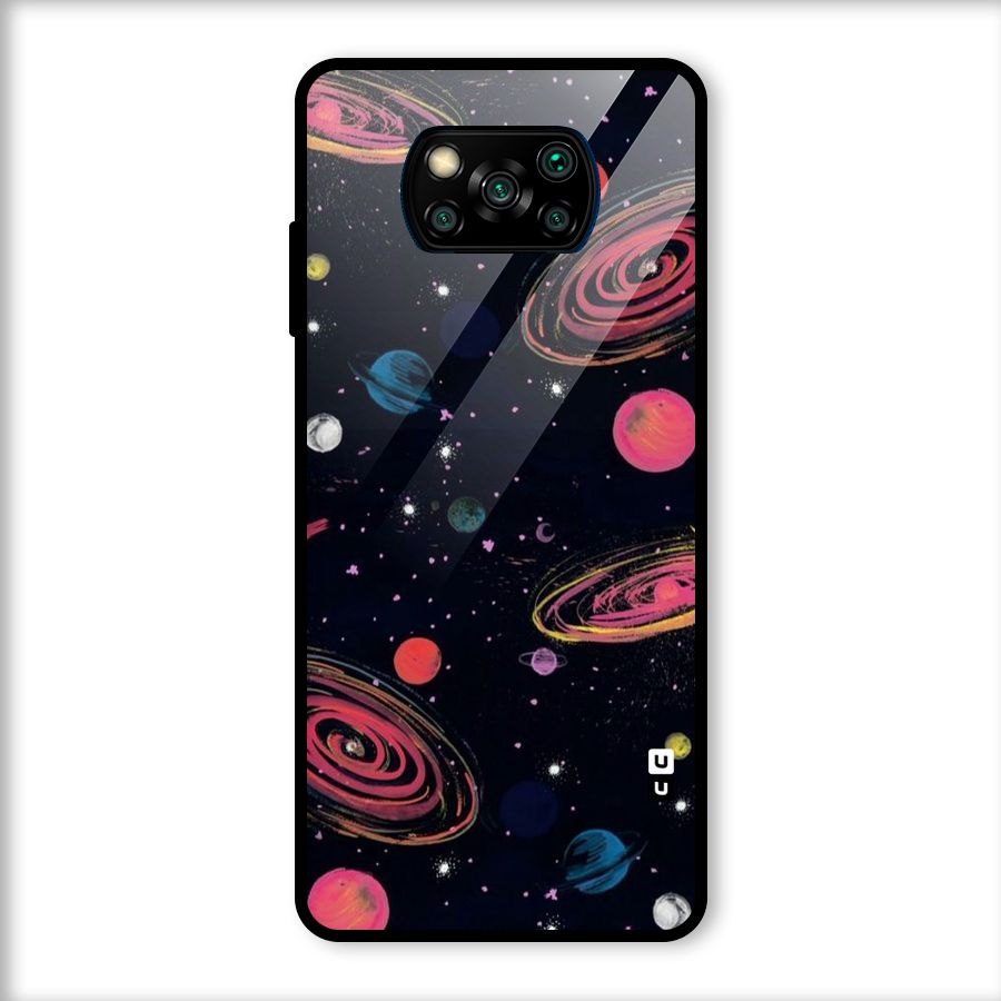 Galaxy Beauty Glass Back Case for Poco X3