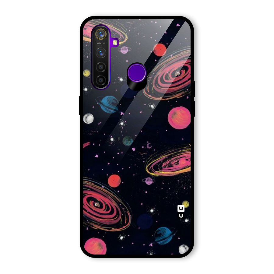 Galaxy Beauty Glass Back Case for Realme 5 Pro