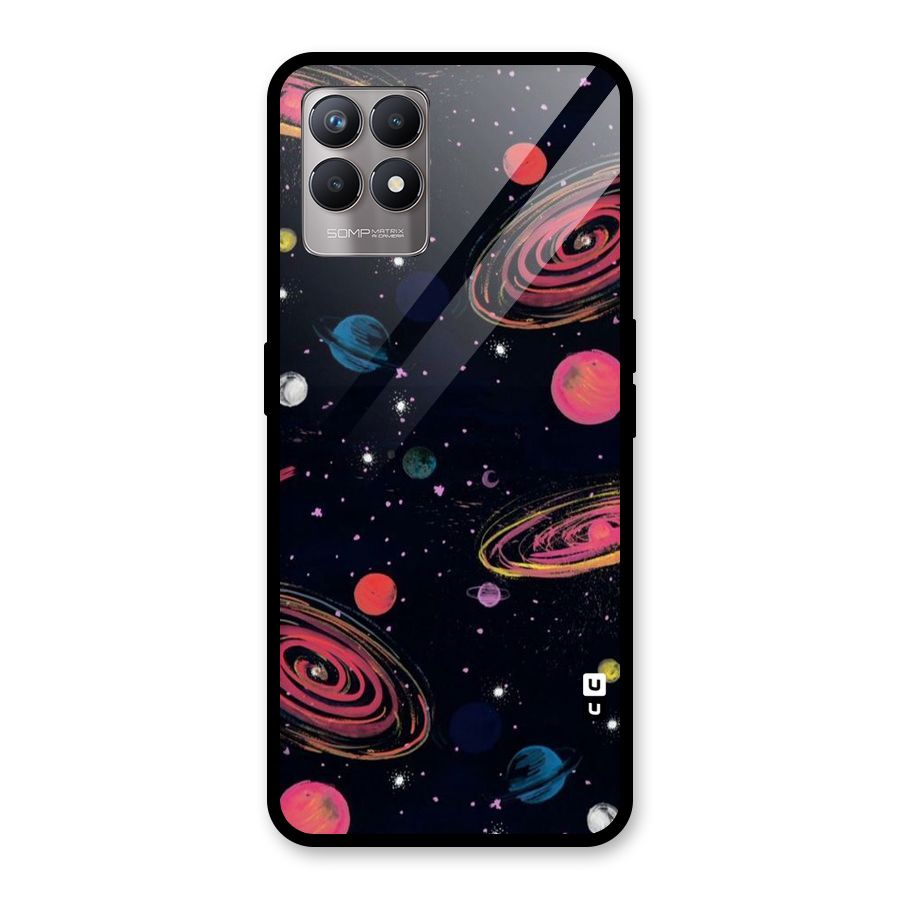 Galaxy Beauty Glass Back Case for Realme 8i