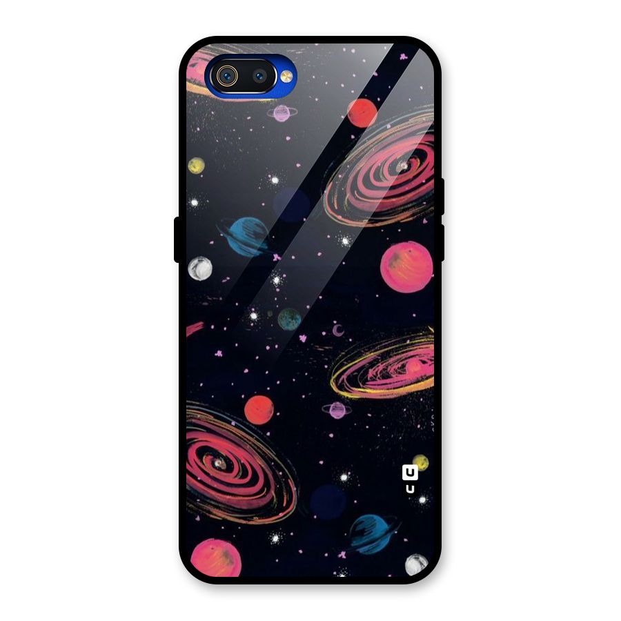 Galaxy Beauty Glass Back Case for Realme C2