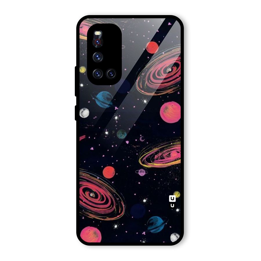Galaxy Beauty Glass Back Case for Vivo V19