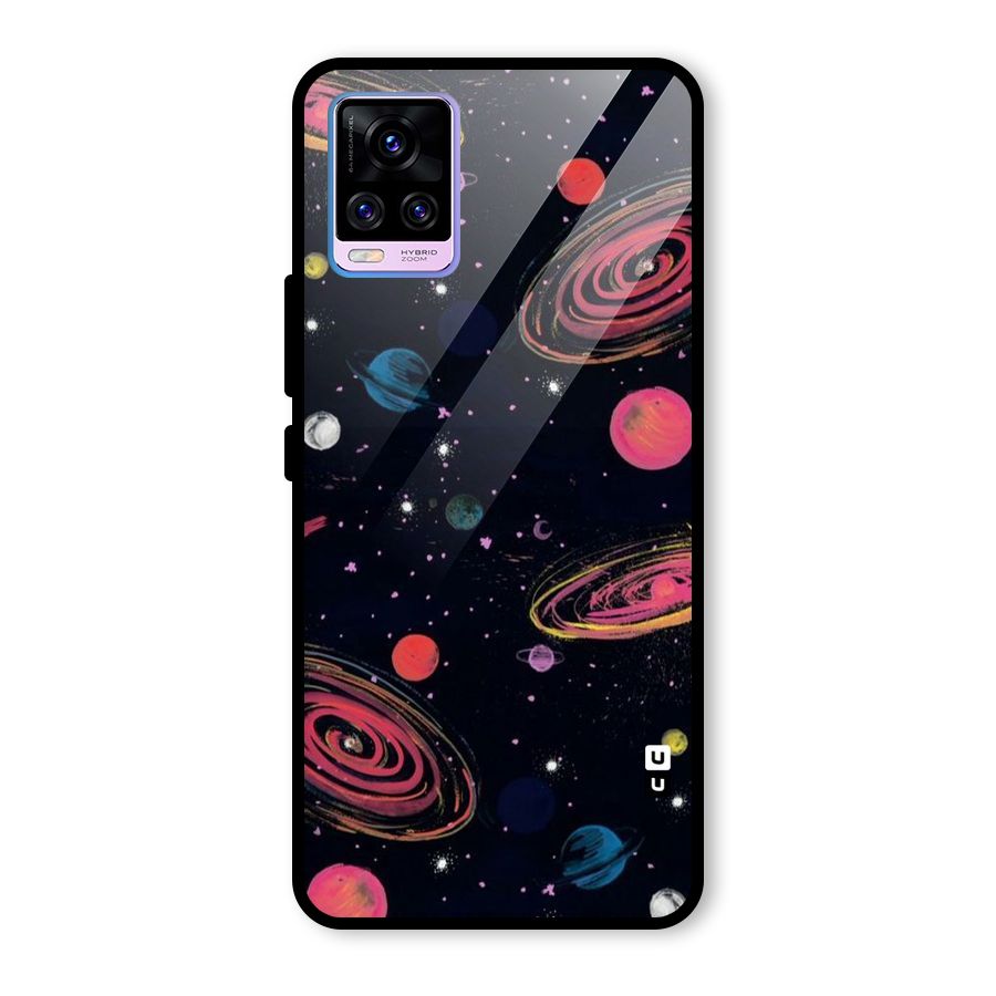 Galaxy Beauty Glass Back Case for Vivo V20 Pro