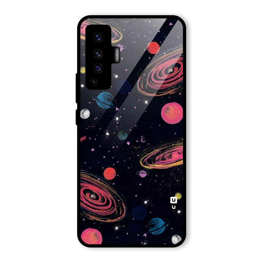 Galaxy Beauty Glass Back Case for Vivo X50
