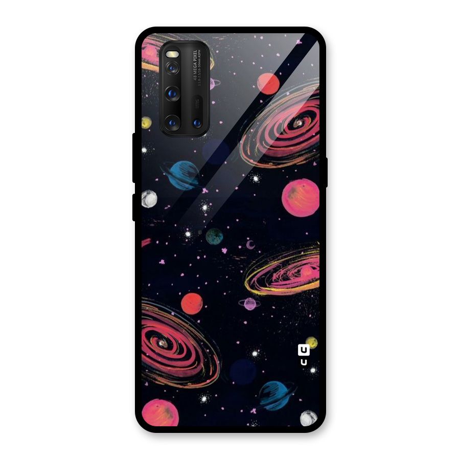Galaxy Beauty Glass Back Case for Vivo iQOO 3