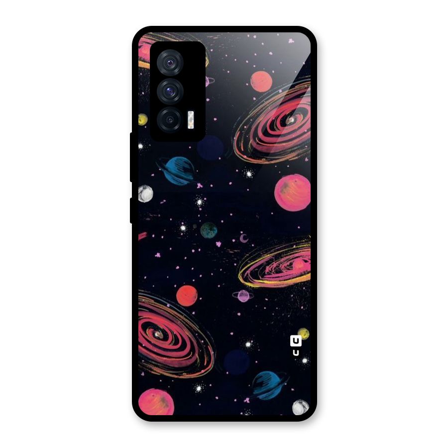 Galaxy Beauty Glass Back Case for Vivo iQOO 7 5G