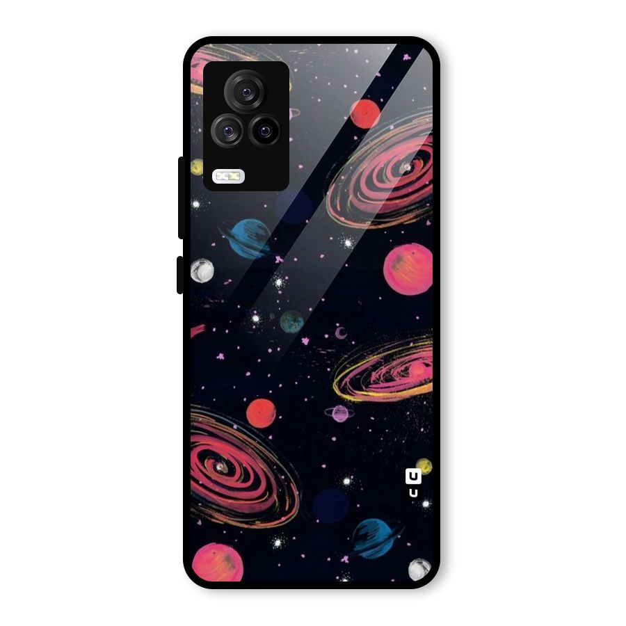 Galaxy Beauty Glass Back Case for Vivo iQOO 7 Legend 5G