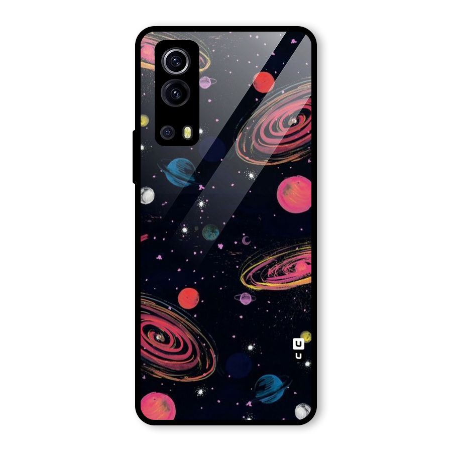 Galaxy Beauty Glass Back Case for Vivo iQOO Z3
