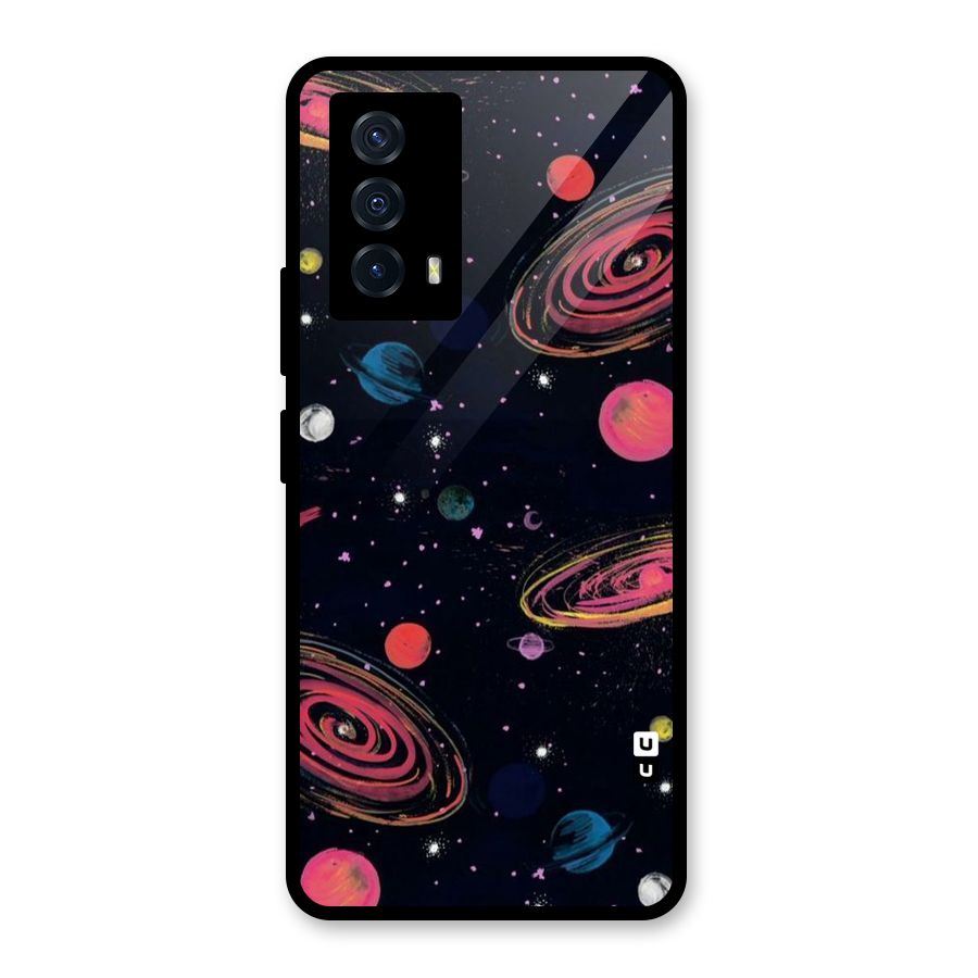 Galaxy Beauty Glass Back Case for Vivo iQOO Z5
