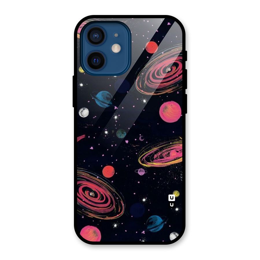 Galaxy Beauty Glass Back Case for iPhone 12 Mini