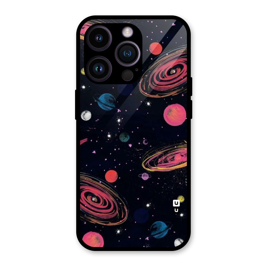 Galaxy Beauty Glass Back Case for iPhone 14 Pro
