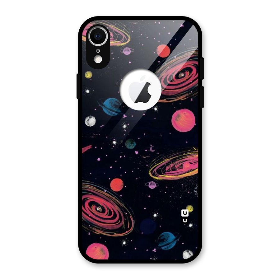 Galaxy Beauty Glass Back Case for iPhone XR Logo Cut