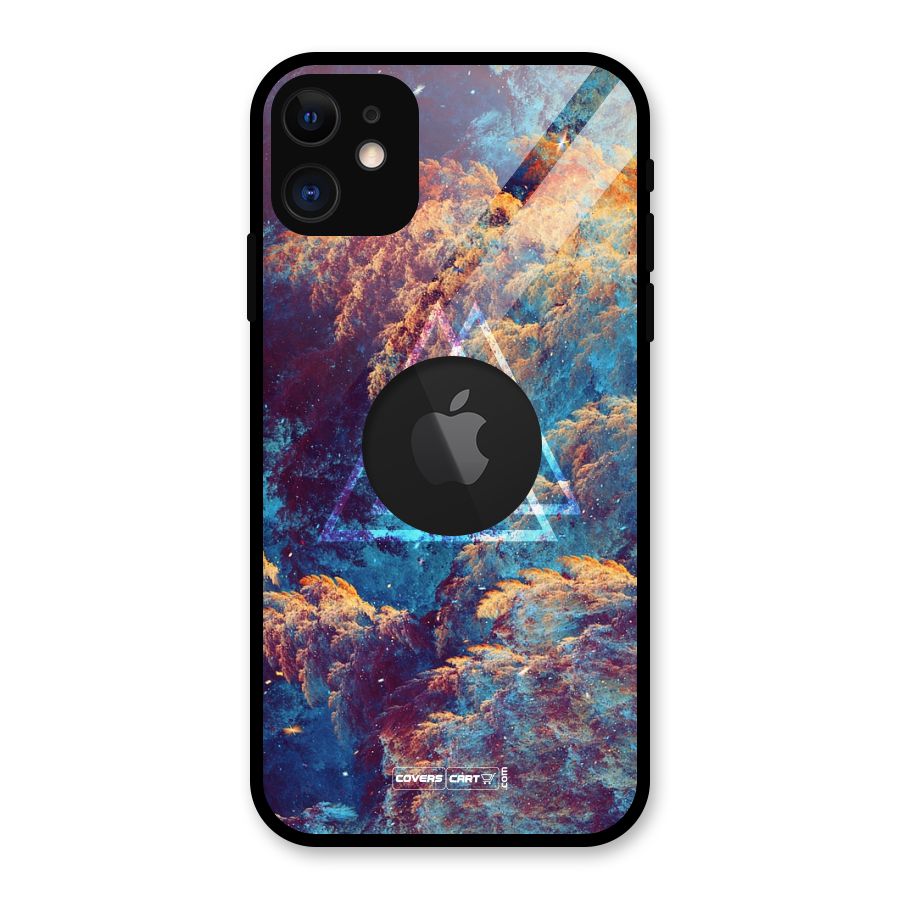 Galaxy Fuse Glass Back Case for iPhone 11 Logo Cut