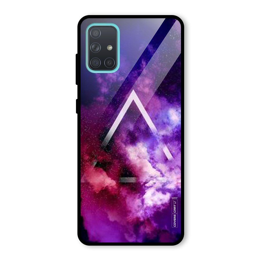Galaxy Smoke Hues Glass Back Case for Galaxy A71