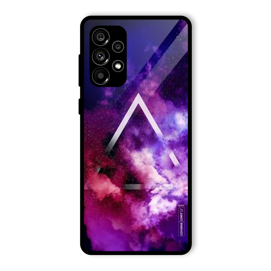 Galaxy Smoke Hues Glass Back Case for Galaxy A73 5G