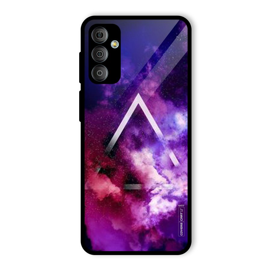 Galaxy Smoke Hues Glass Back Case for Galaxy F23
