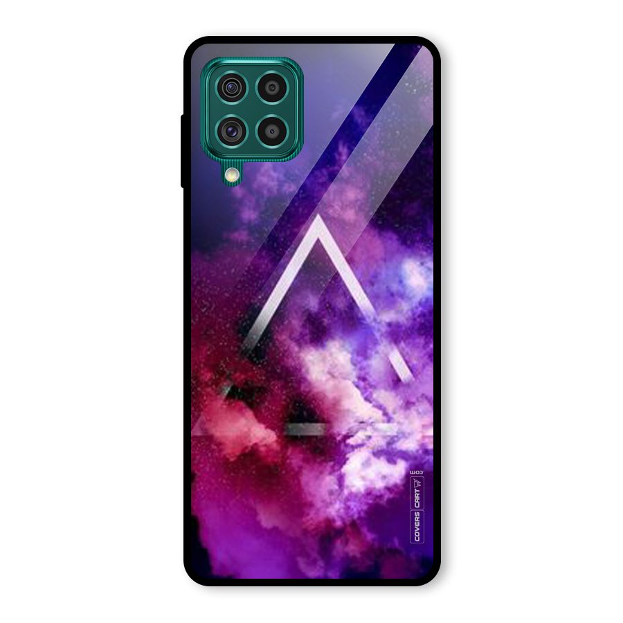 Galaxy Smoke Hues Glass Back Case for Galaxy F62