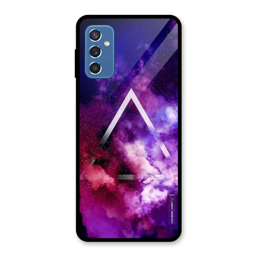 Galaxy Smoke Hues Glass Back Case for Galaxy M52 5G