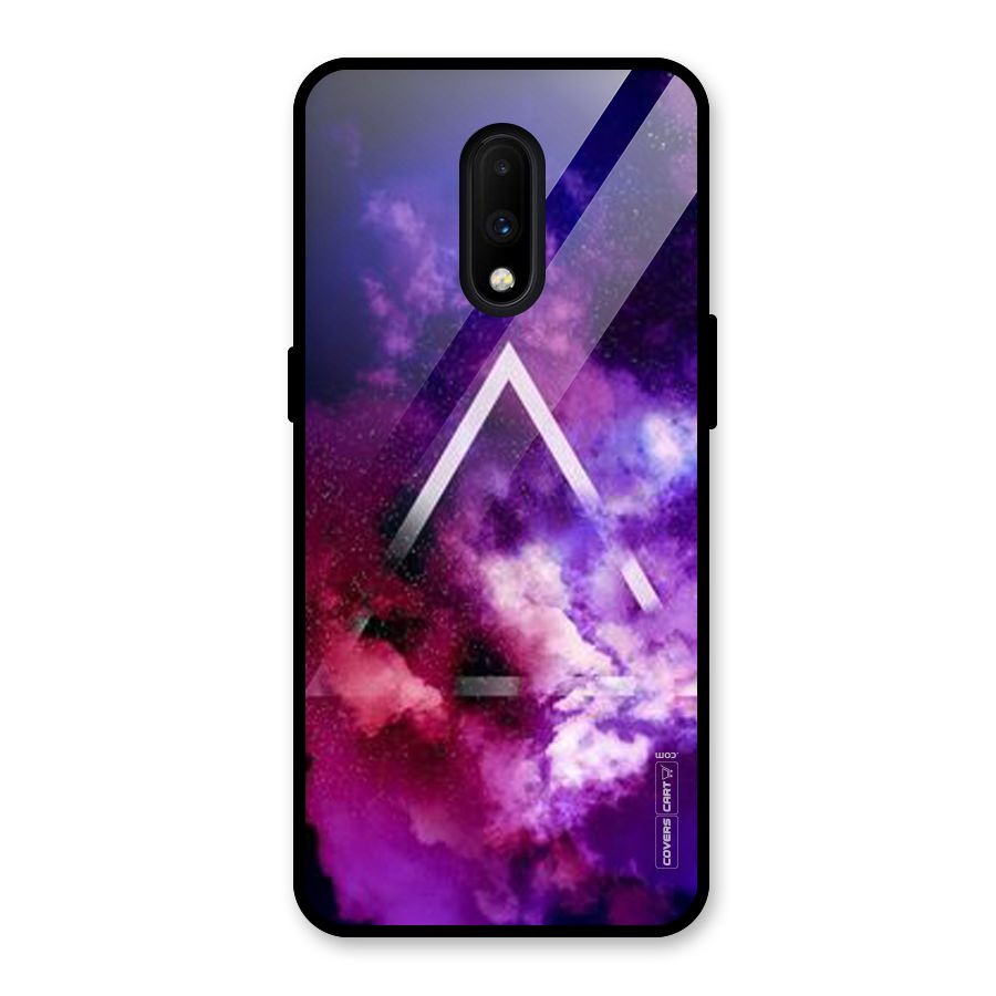 Galaxy Smoke Hues Glass Back Case for OnePlus 7