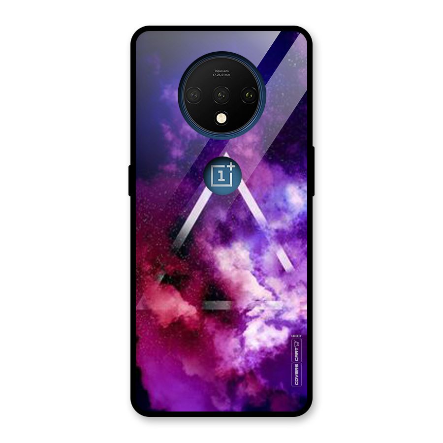 Galaxy Smoke Hues Glass Back Case for OnePlus 7T