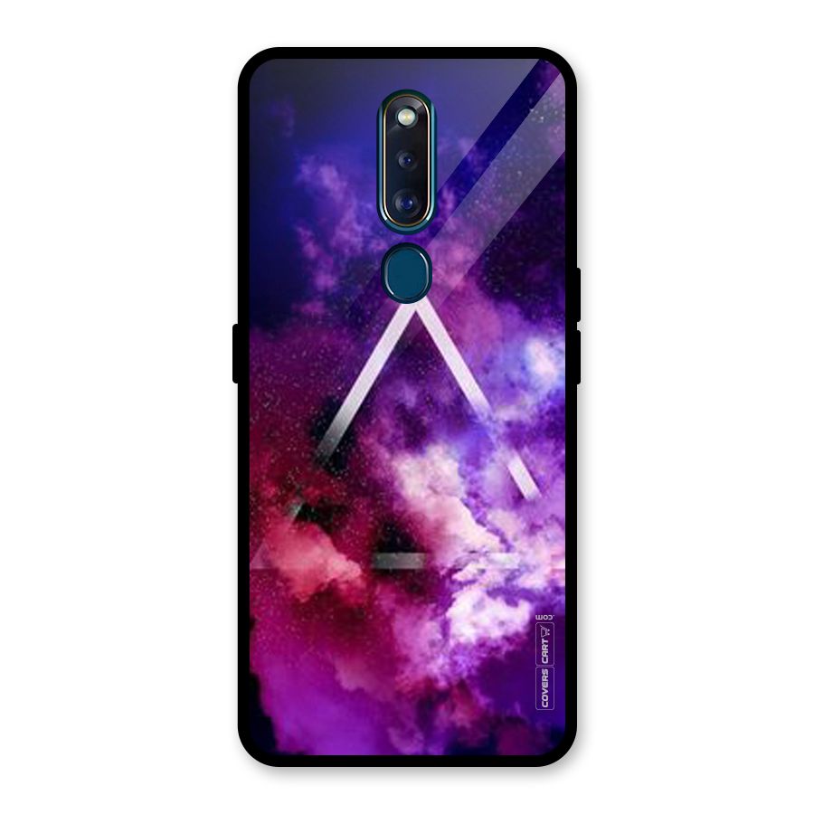 Galaxy Smoke Hues Glass Back Case for Oppo F11 Pro