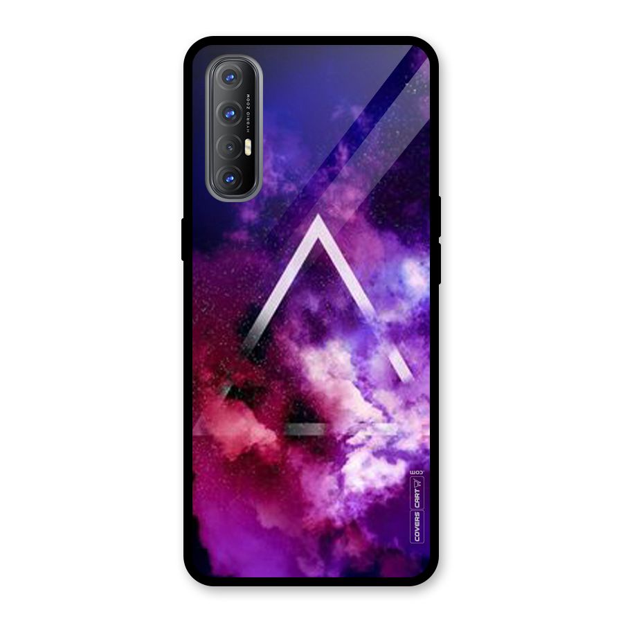 Galaxy Smoke Hues Glass Back Case for Oppo Reno3 Pro