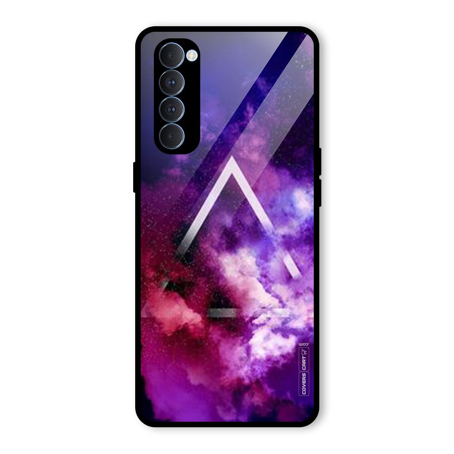 Galaxy Smoke Hues Glass Back Case for Oppo Reno4 Pro