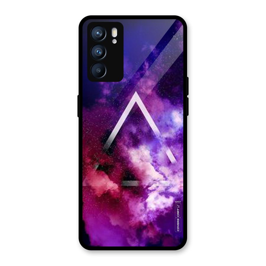 Galaxy Smoke Hues Glass Back Case for Oppo Reno6 5G