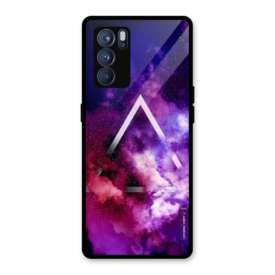 Galaxy Smoke Hues Glass Back Case for Oppo Reno6 Pro 5G