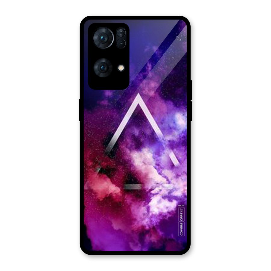 Galaxy Smoke Hues Glass Back Case for Oppo Reno7 Pro 5G
