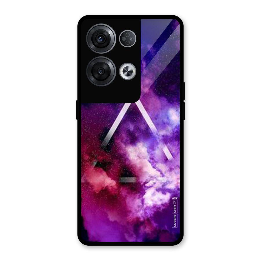 Galaxy Smoke Hues Glass Back Case for Oppo Reno8 Pro 5G
