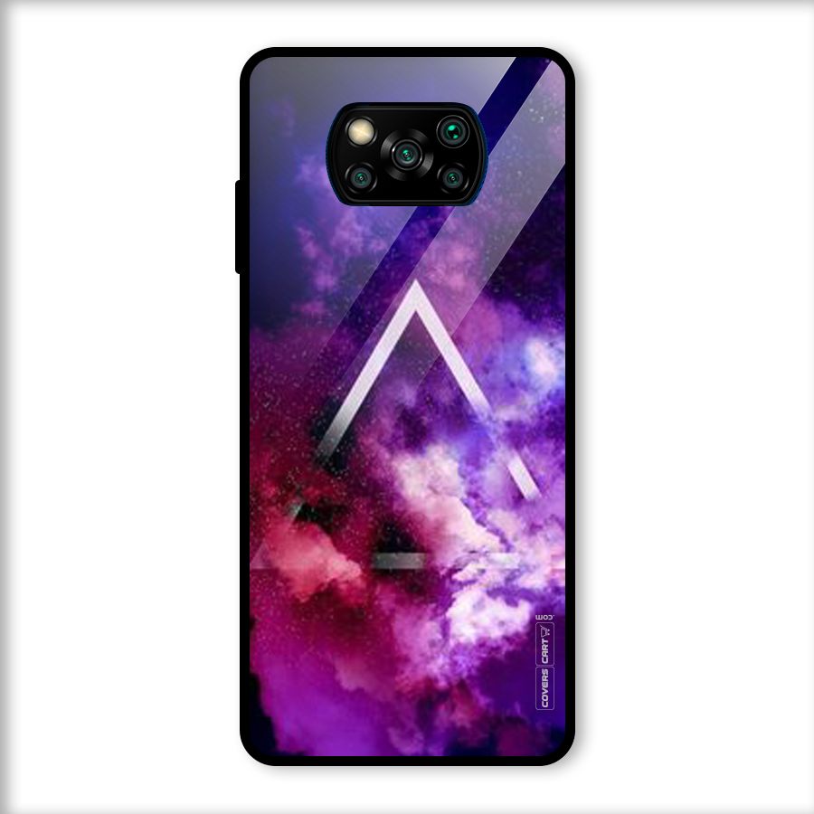 Galaxy Smoke Hues Glass Back Case for Poco X3